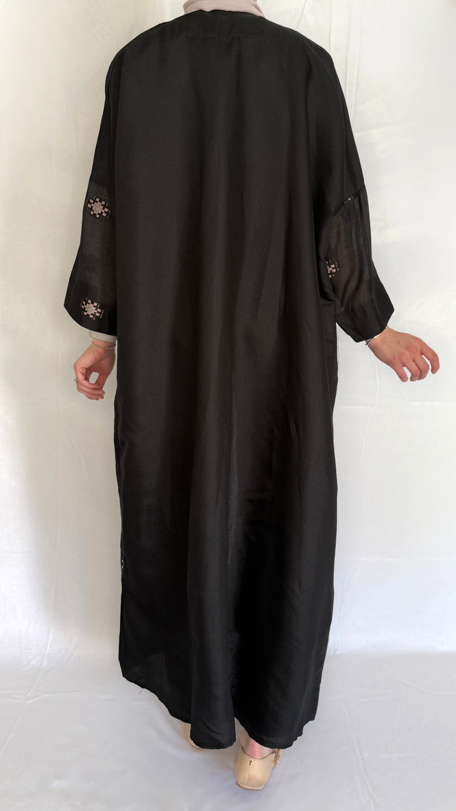 black stylish casual abaya