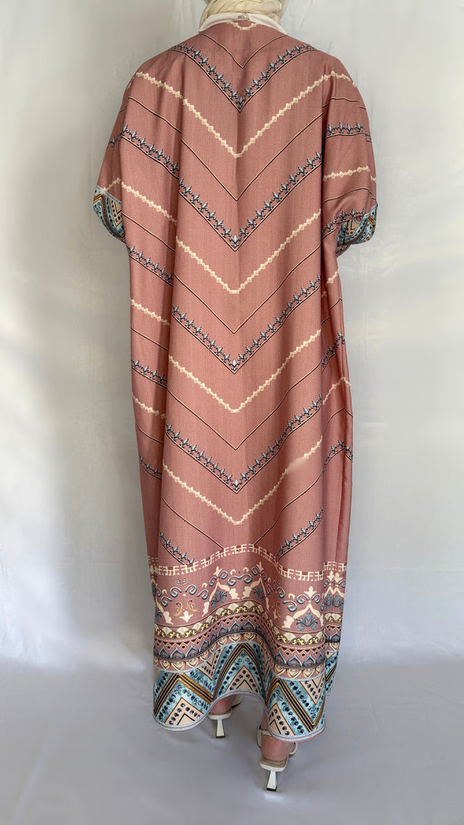 back details for our digital printed unique abaya