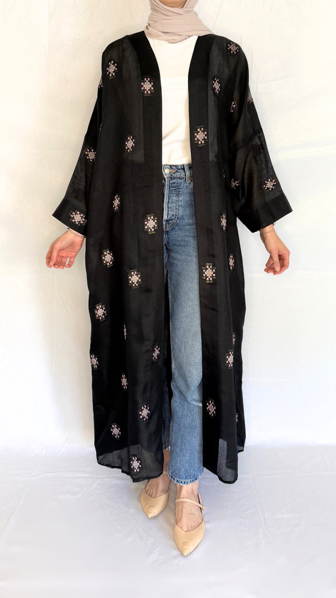 flowy opebn kimono style abaya