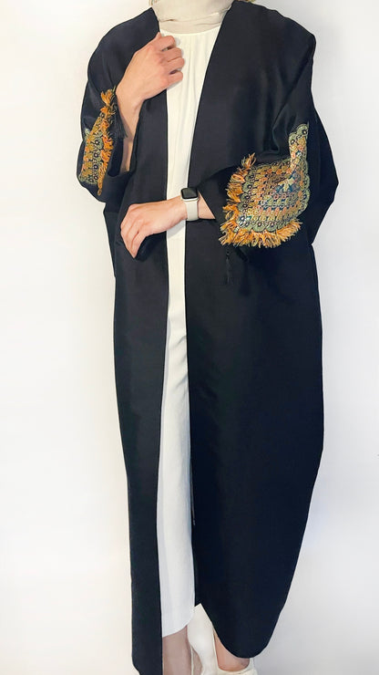 Black Abaya with modern design 